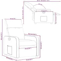 vidaXL Fauteuil verstelbaar stof bruin
