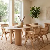 Giga Meubel Eettafel Reno Naturel Ovaal 240cm -