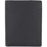 Esquire Leren Portemonnee Deer Cardsafe Wallet High Black Zwart