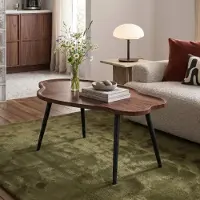 En.casa Salontafel Trestaneng 100x60x47 cm walnootkleurig en zwart []