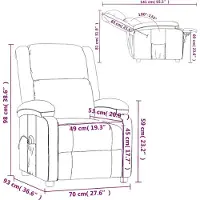 vidaXL Massagestoel kunstleer bruin