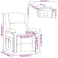vidaXL Massagestoel stof donkergroen