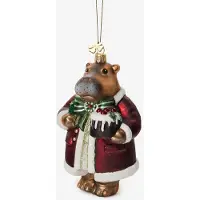 Sissy-Boy Kerst ornament nijlpaard met kerstjas