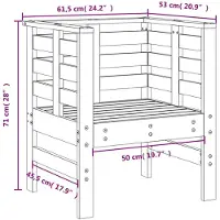 vidaXL Tuinstoelen 2 st 61,5x53x71 cm massief grenenhout honingbruin