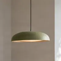 LINDBY Hanglamp Florie, groen, Woon-/ Eetkamer, metaal, Modern, hanglamp