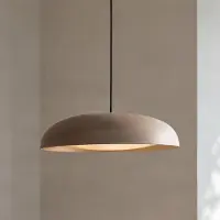 LINDBY Hanglamp Florie, crème / amber, Woon-/ Eetkamer, metaal, Modern, hanglamp