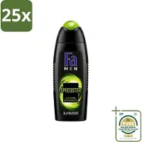 Fa 25 x Men - Douchegel - Speedster - Verfrissend & Energiek - Langdurig - 250 ml - Wasstrips - Douchegel Mannen - Energieke Geur - Verfrissende Geur - Taurine - Langdurig Effect