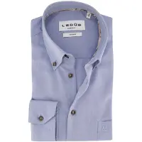 Ledub Overhemd Modern Fit blauw effen