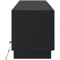 vidaXL LED-TV-kast, zwart, van houtvezel