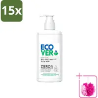 Ecover 15 x - Handzeep ZERO - Parfumvrij - 250 ml - Bulkverpakking - Handzeep - Douchemop - Parfumvrije handzeep