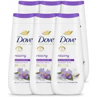 Dove 6 x Douchecrème - Relaxing - Kokos & Jasmijn - 225 ml - Voordeelverpakking - 6 stuks