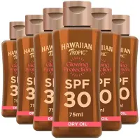 Hawaiian Tropic - Glowing Protection SPF 30 Dry Oil - 6 x 75 ml - Voordeelverpakking