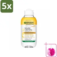 Garnier 5 x - Micellair Reinigingswater - Olie - 100 ml - Bulkverpakking - Make-up verwijderen - Douchemop - Micellair reinigingswater