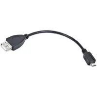 Lanberg Usb 2.0 Kabel Micro Usb - Usb-A M/F 0,15M Otg Voor Telefoons En Laptops