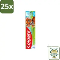 Colgate 25 x - Bubble Fruit - Kindertandpasta - Voor 2 tot 5 jaar oud - 50ml - Wasstrips - Kindertandpasta - Gaatjes Bestrijden - Melktanden Beschermen - Tandpasta Voor Kinderen - Bubble Fruit Smaak