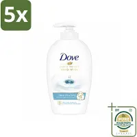 Dove 5 x Handzeep - Care & Protect - Diep Reinigend - 250 ml - Wasstrips - Handzeep - Handverzorging - Hydraterende Handzeep - Diep Reinigend Handzeep - Handen Verzorgen
