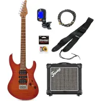 Fazley Modern Series Evara HSH Ember Flame elektrische gitaar starterset