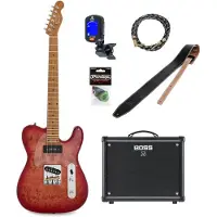 Fazley Project P5 Deep Roots Ember Red elektrische gitaar starterset met modeling combo