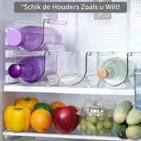 Unyqoos Koelkastorganizer, set - voorraadkamer, snacks, blikjes, keuken,HOGE KWALITEIT MATERIAAL ,4 Pak