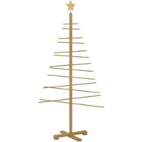 vidaXL Houten kerstboom Bruin 150 cm Bamboe