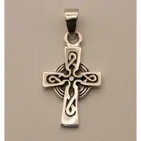 925 Zilveren hanger kruis met sierlijke tekens - sterling zilveren hanger mooie kruisje - hanger kruis voor aan ketting - silver pendant cross collier