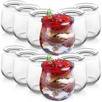 Orion Yoghurtpot en Dessert 200 ml 12 stuks - Oats Potje - Dessertpot - Yoghurtbeker - Yoghurt en Muesli Beker - Lunchpot - Saladebeker - Salad