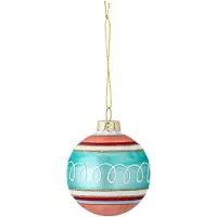 Bloomingville Kerstbal glas blauw Kota