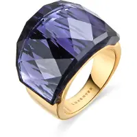 Luxenter Ring met Onyx Hydrothermal Quartz afgewerkt in 18k geelgoud - Fadino