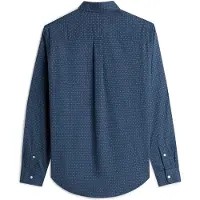 Tommy Hilfiger Flex Poplin Mini Print Shirt Aegean Sea Maat: XXL | Casual Overhemden Outlet | Heren | Blauw