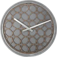 Nextime Concreto Love – Wandklok – 39.5 cm – Polyresin/Hout – Grijs