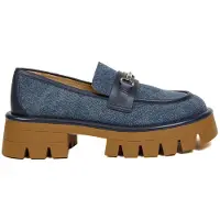 Michael Kors Loafers Donker Vintage Blauwe Washed