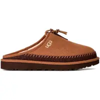 Ugg Heren Bruine Classic Heritage leren instappers zonder veters (43), Plat, Geen, Homewear 1180477