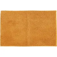 Tendance Badmat microfiber - hoogpolig - mostergeel - 50x80 cm - absorberend - badkamer - antislip - zacht