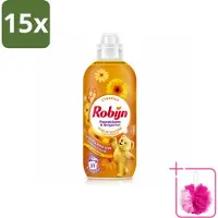 Robijn 15 x – Wasverzachter – Passiebloem & Bergamot – 780 ml - Bulkverpakking - Wasverzachter - Douchemop - Wasverzachter passiebloem bergamot