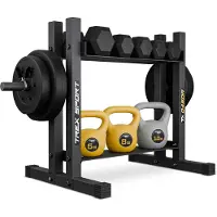 Trex Sport TX-045DR - Halterstandaard - Voor gewichten - Met 2 niveaus en oplaadpennen - 320 kg