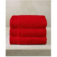 De Witte Lietaer Handdoeken 50x100cm - 3 stuks katoen scarlett red