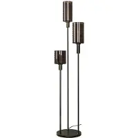 Molecule vloerlamp Luca bruin - 3-lichts - glas en metaal