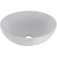 Differnz Slim waskom - Ø 40 cm - keramiek - betonlook - licht grijs