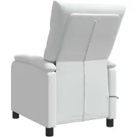 vidaXL Massage Relaxstoel Wit Stof