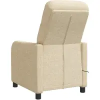 vidaXL Massage Relaxstoel Crèmekleurig Stof