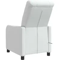 vidaXL Massage Relaxstoel Wit Stof