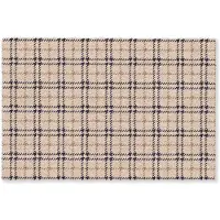 MuchoWow Deurmat 60x40 cm - Droogloopmat Plaid - Patroon - Beige - Zwart - Mat voor binnen - Schoonloopmat - Deurmatten met print - Inloopmat