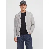 Jack & Jones Gebreid vest 'JJJAMES' offwhite