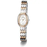 GUESS Viola Quartz Analoog Horloge Tweetoon Kast Gemaakt Van 100% Roestvrij Staal En Een Bandje Van 100% Roestvrij Staal 21 GW1092L1, GW1092L2, GW1092L5