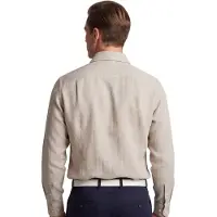 John Miller Overhemd beige katoen normale fit