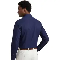 Eton overhemd contemporary fit navy signature twill katoen