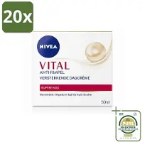 Nivea 20 x - VITAL Dagcrème - Anti-Rimpel Gezichtscrème - Versterkend - 50 ml - Wasstrips - Anti-rimpel Crème - Gezichtsverzorging - Huidversterking - Dagcrème - Rijpe Huid