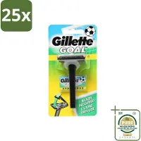 Gillette 25 x - Goal - Scheerset - Stainless Steel - Duurzaam en scherp - 1 Scheermesje - Wasstrips - Scheermes - Mesjes - Scheermesje - Scheersysteem -