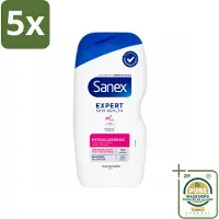 Sanex 5 x – Douchegel – Expert Skin Health Hypoallergeen – 400 ml - Wasstrips - Douchegel Hypoallergenisch - Gevoelige Huid - Huidbarrière - Hydraterend - Pre- En Postbiotica