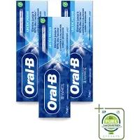 Oral-B 3 x - 3D White Arctic Fresh - Tandpasta - Whitening - Frisse Adem - 75 ml - Grootverpakking - Vaatwasstrips - Tandpasta - Witte Tanden - Frisse Adem - Tanden Poetsen - Glazuur Beschermen